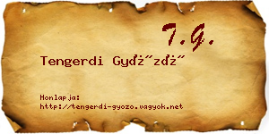 Tengerdi Győző névjegykártya
