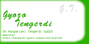 gyozo tengerdi business card
