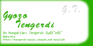 gyozo tengerdi business card
